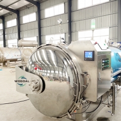 Hot water spray type retort sterilizer