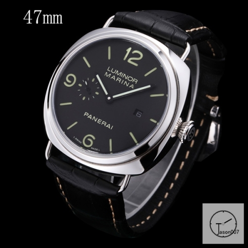 Panerai Radiomir Venti Automatic Mechincal Black Dial PVD Black Case Glass Back 47MM PAM00423 Automatic Mechical Black Leather Strap Mens Watches ADFC38285450