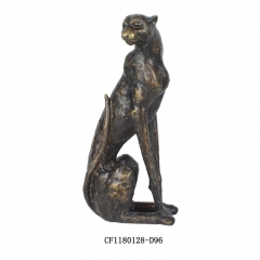 Resin golden leopard statue home decor