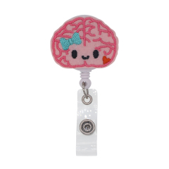 Brain Felt Badge Reel