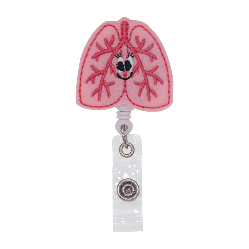 Two Lungs Felt Badge Reel