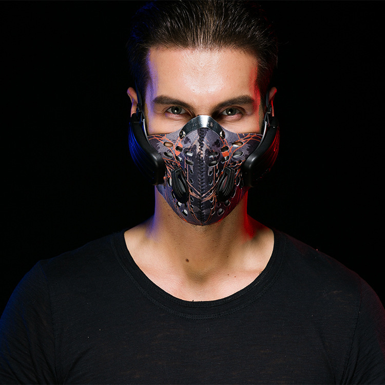 Explosive personality fashion anti-haze dust-proof smart Bluetooth music mask bone conduction headset supports calls