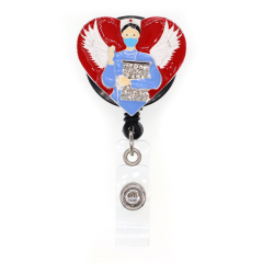 Retrograde Angel Medical Nurse Badge Reel