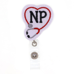 NP Stethoscope Series Felt Badge Reel
