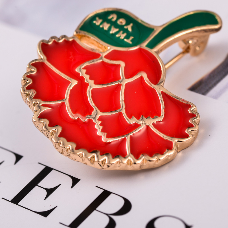 Mother's Day new Korean brooch, elegant carnation brooch, high-end clothing