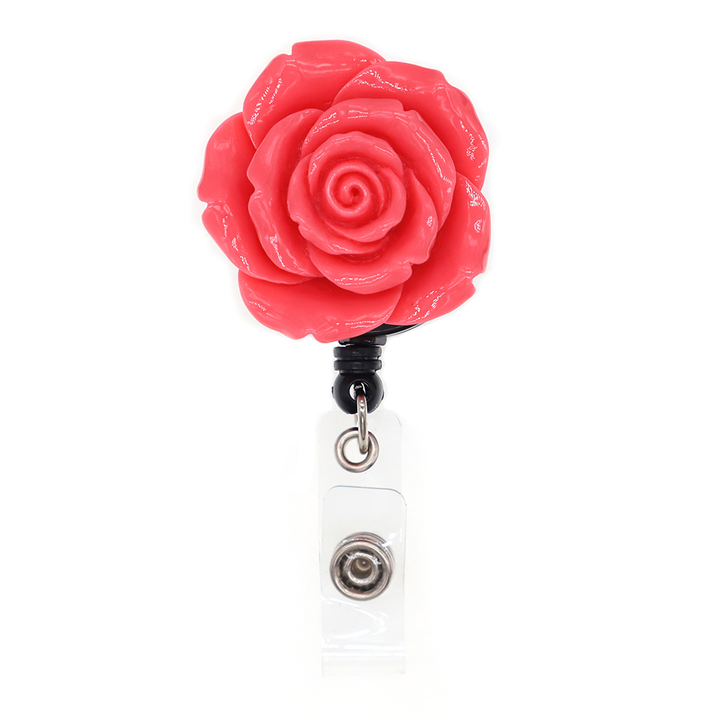 Fashion Resin Flower Badge Reel