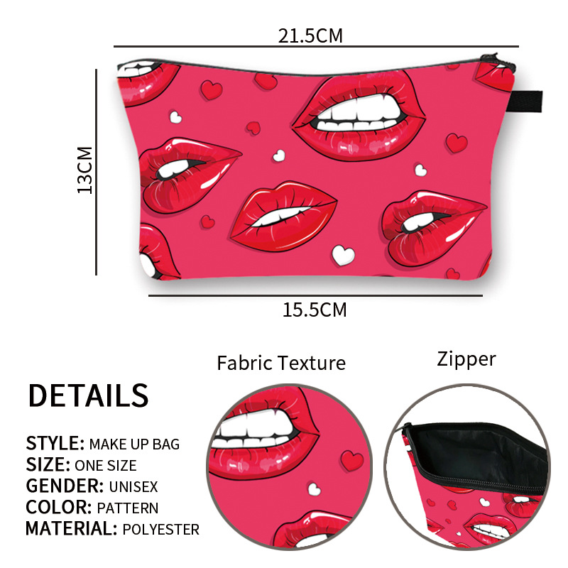 Black Girl Print Waterproof Cosmetic Bag Girl Clutch Fashion Travel Storage Bag