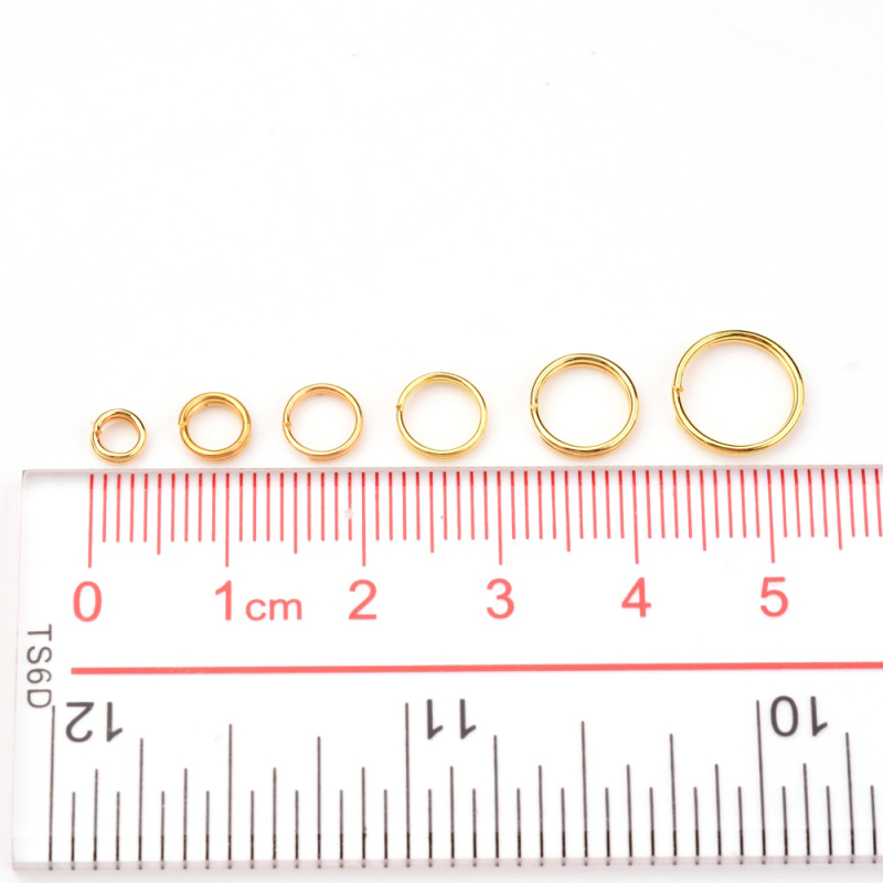Hot 4-10mm Golden Rail Rings Two-Circle Closure Circle Ring