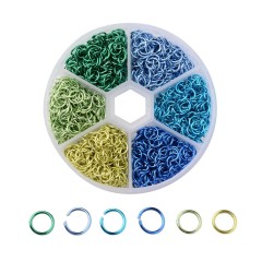 Jumping ring connecting ring combination set handmade diy jewelry accessories 6mm color aluminum ring opening ring