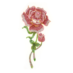 Rose Red Light Pink Rose Brooch