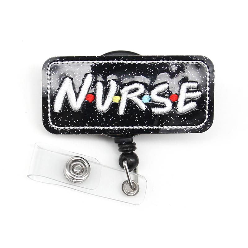 Fashion Black Nursing Nurse Doctor Retractable Badge Holder Reel