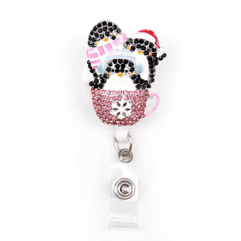 Cute Coffee Cup with Snowflake Badge Holder for Nurse
