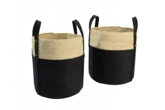 Maize leaf & felt baskets