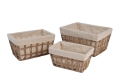 Set of 3 jute rope baskets