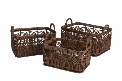 Set of 3 PE storage baskets