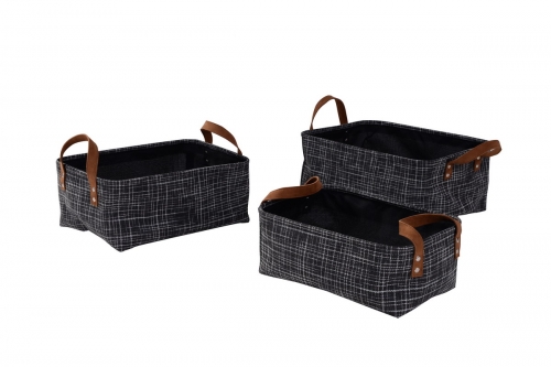 Set of 3 textilene baskets