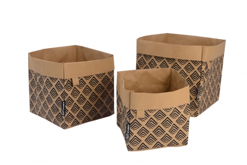Set of 3 craft paper storage baskets