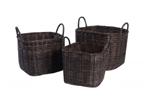 Set of 3 PE storage baskets