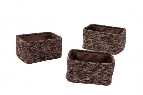 knitted storage baskets, set of 3