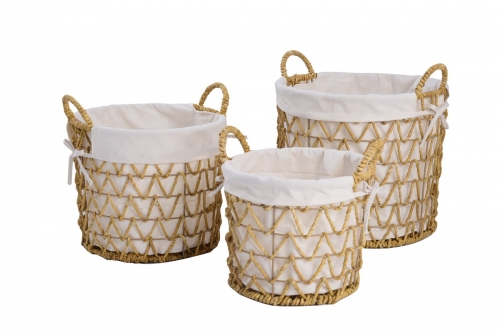 maize leaf storage baskets, set of 3