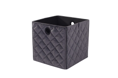 Foldable velvet basket with embossing