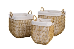 maize leaf storage baskets, set of 3