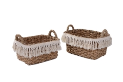 Set of 2 seagrass storage baskets
