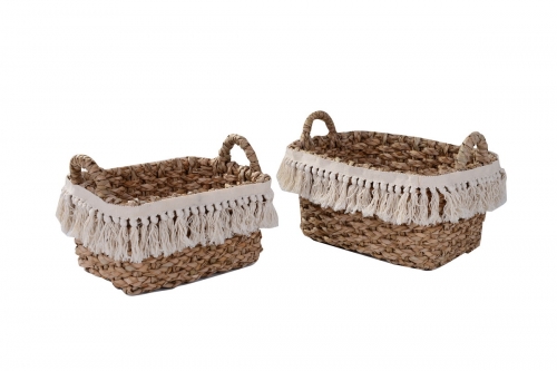 Set of 2 seagrass storage baskets