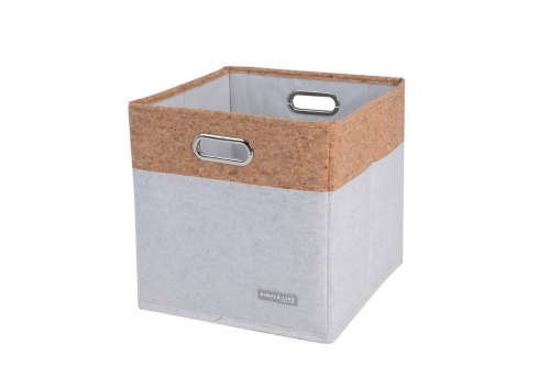 foldable felt and cork storage basket, pc