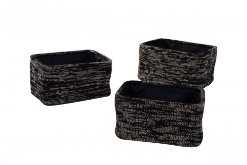 knitted storage baskets, set of 3