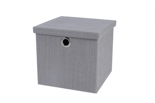 Foldable paperstraw storage box with lid