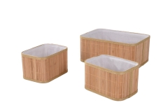 Set of 3 bamboo baskets