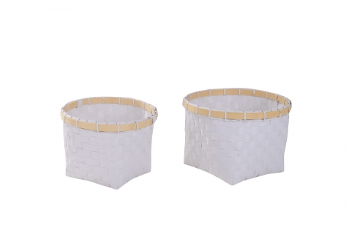 Set of 2 PP storage baskets