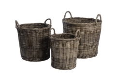 Set of 3 PE storage baskets