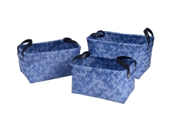 Set of 3 PE storage baskets