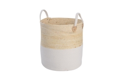 Maizeleaf and cotton rope laundry hamper