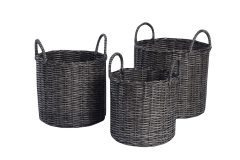 PE storage baskets, set of 3
