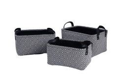 Set of 3 fabric storage baskets