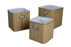 Set of 3 bamboo baskets