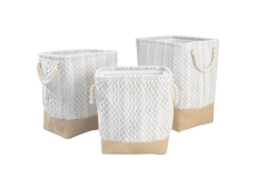 Fabric storage baskets