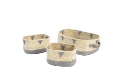 Maize leaf and paper storage baskets