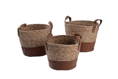 Paper and PU storage baskets