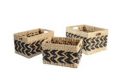 Rush and wire storage baskets