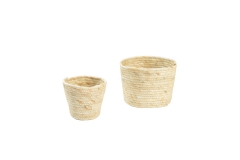 Maize leaf storage baskets