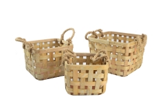 Wooden chip storage baskets
