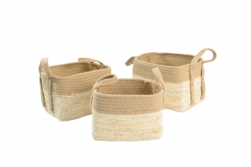 Jute and maize leaf storage baskets