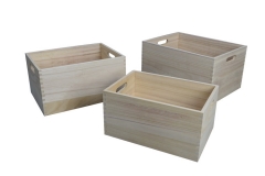 wooden storage baskets