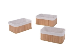 Bamboo storage baskets