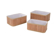 Bamboo storage baskets