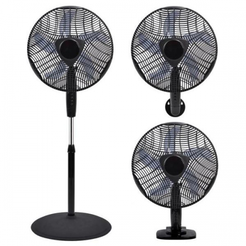 Grelha de plástico com ventilador oscilante de pedestal de 16" (3 em 1)